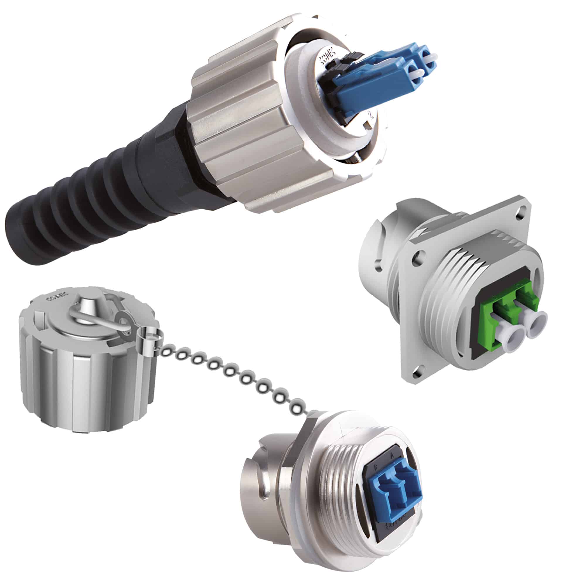 Featured image for “CONEC Series IP67 Fiber Optic LC Duplex Connectors”