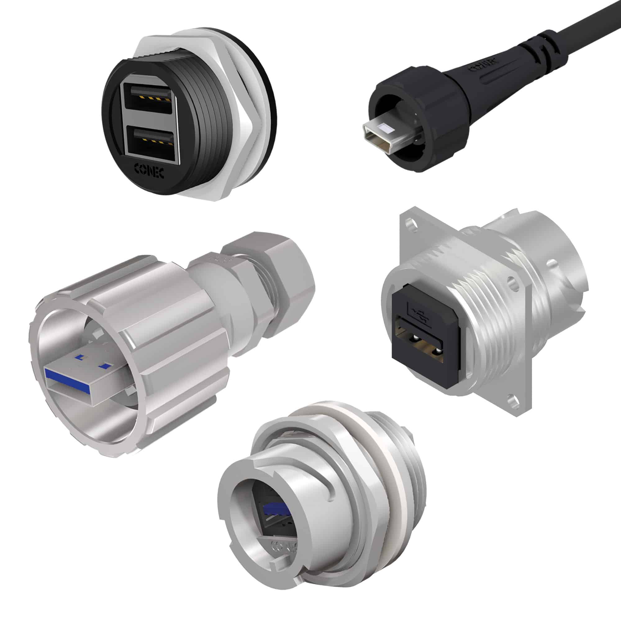 Featured image for “CONEC Series IP67 USB connectors”